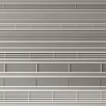Multiple Parallel Silver Metal Striped Air Conditioner Vents With Uniform Horizontal Lines And Divided Design