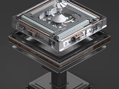 Advanced Sports Equipment With Metal Frame Cooling Fan And Multi layer Precision Structure 3d model