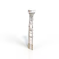 Modern Architectural Tower Building With Spiral Layered Structure And Circular Top