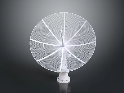 White Table Electric Fan With Circular Mesh Guard And Stable Base 3d model