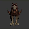 Fantasy Mythical Creature Character Featuring Red Body Orange Glowing Parts Wings And Tail