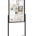 Mobile Architectural Design Display Boards With Sketches Photos On Stands