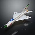White Model Airplane With Green Nose Blue Emblem Number 08 And Red Star