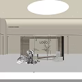 Modern Clothing Store Interior With Reception Desk Mannequin And Elegant Decor