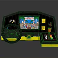 Kids Toy Driving Simulator With Steering Wheel Screen Buttons And Control Panel