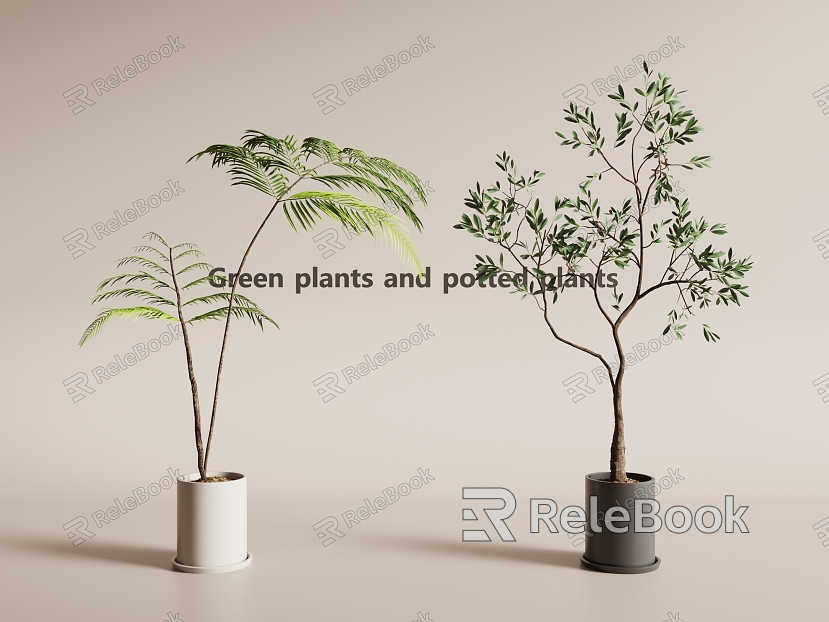 Modern Potted Plant Green Plant Potted Plant Green Plant model