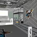 MIDAN Gym Interior Featuring Weight Training AK FIGHT Zone Punching Bags Fitness Equipment And Seating