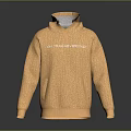 Orange Hoodie With White On The Move Text And Long Sleeves Hooded Design