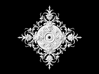 Carved Lamp Panels European-style Carved Building Components Gypsum Line Carved Corner Line Carved Craft Carved Silver Carved Corner Line 3d model