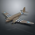 Brown Passenger Aircraft with Blue Star Logo Twin Engines Black White Striped Wings
