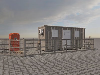 Modern outdoor sketch outdoor facilities 3d model