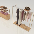 Modern Simple Nakajima Hangtong Hanging Rack Clothes Clothing Store 3d model