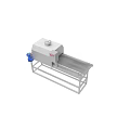 Industrial Conveyor Belt Processing Machine With Stainless Steel Frame And Blue Component