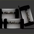 Car Tires Stacked With Metallic Wheel Rim On Dark Reflective Surface