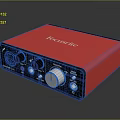 Pink Focusrite USB Audio Interface for Computer Music Production and Podcasting Needs 3d model