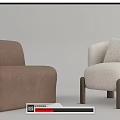 Modern single sofa 3d model