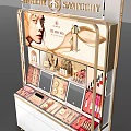 Modern Retail Cosmetics Display Shelf Featuring Symphony Brand And Makeup Items 3d model