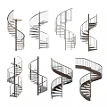 Spiral Staircases With Various Designs And Metal Railings For Modern Spaces