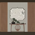 New Chinese style porch end view platform 3d model