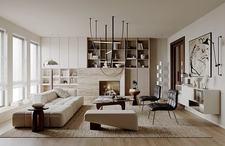 Wind home living room 3d model