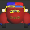 Red Children's Play Car Furniture With Yellow Blue Seats Colorful Wheels And WEEHA Lettering