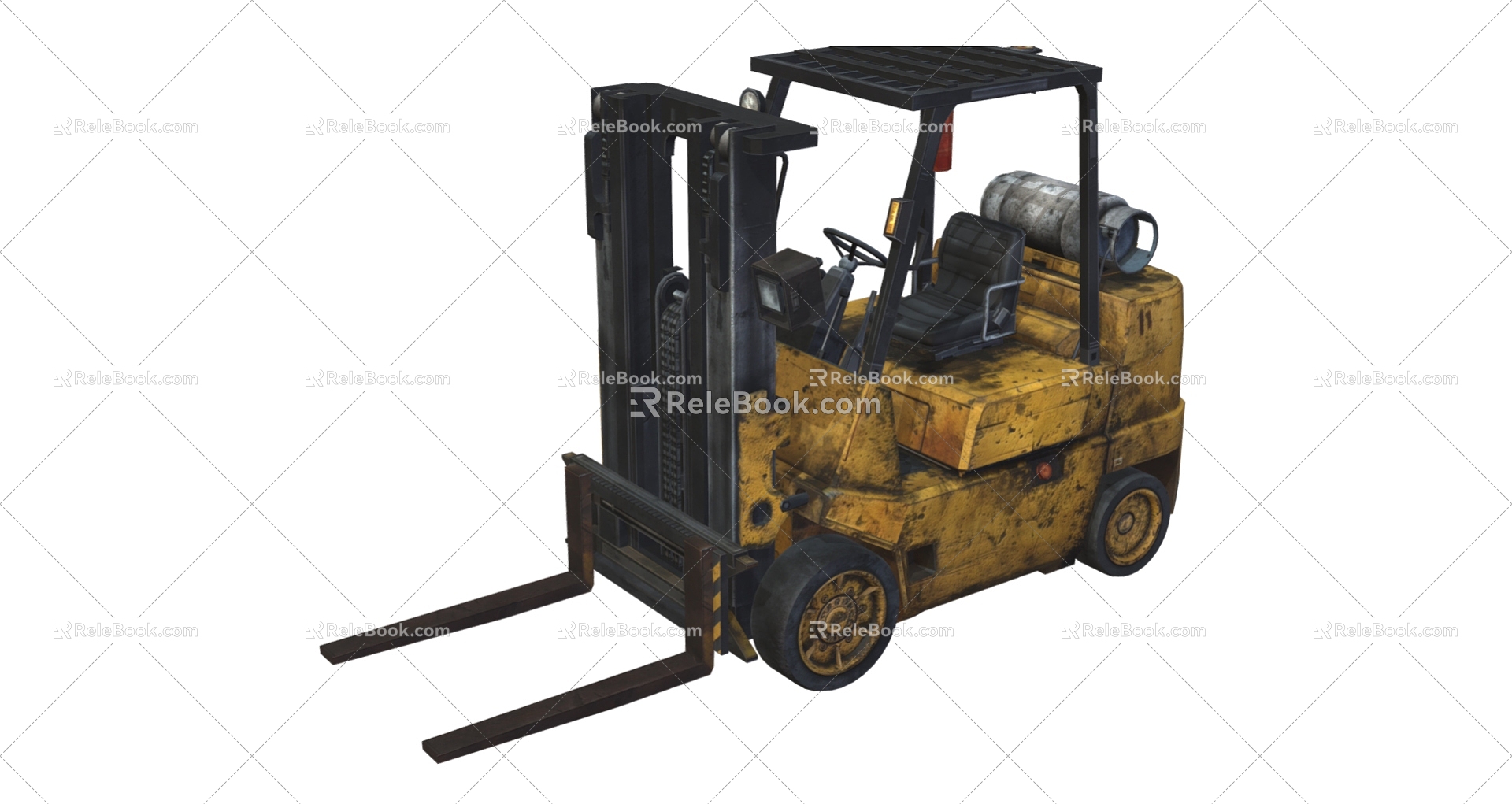 Forklift Transport Forklift Tractor Earth Cattle Tool Vehicle Low Face Number Low Model Simple Model Game Sub-era Film and Television Level Super Realistic High Precision 3d model