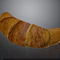 Golden Flaky Croissant With Buttery Layers And Freshly Baked Texture
