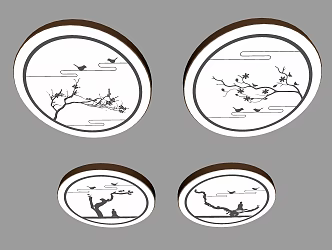 New Chinese ceiling lamp 3d model