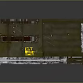 Rusty Shipping Container With Striped Surface And White Logo Metal Structure