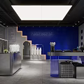 Modern Clothing Store Interior With Display Racks Mannequin And Checkout Counter