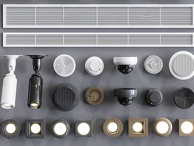 Downlights And Spotlights With Various Modern Designs For Home Lighting Decor 3d model