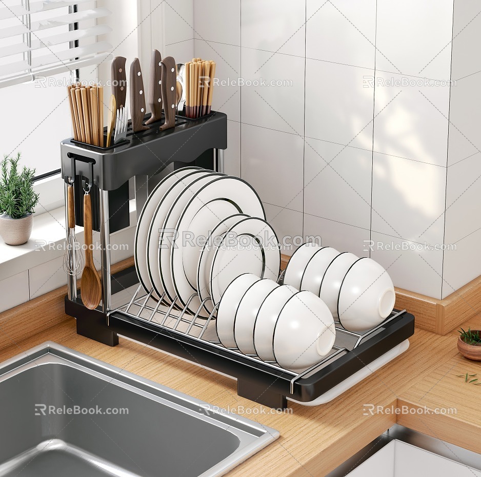 dish rack 3d model