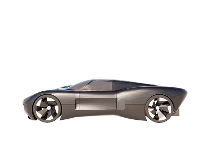 Futuristic Silver Sports Car With Sleek Aerodynamic Design And Stylish Black Wheels 3d model