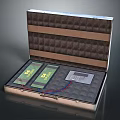 Open Hard Case With Foam Interior Containing Two Green Batteries White Device And Colored Wires