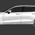 White Volvo Station Wagon Featuring Panoramic Sunroof Black Wheels And Modern Sleek Design