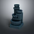 Garden Ornament Multi Tiered Stone Fountain With Stacked Bowl Shaped Design