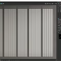 Sleek Modern Gray Wall Paneling With Vertical Stripes Design For Interior Walls 3d model