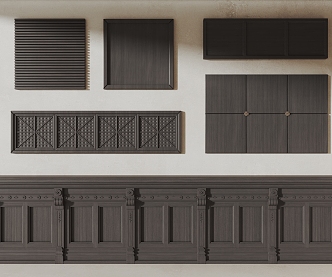 Modern wall panel 3d model