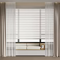 Modern Beige Curtains With Sheer White Panels For Cozy Living Room Window Bench
