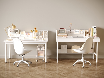 Cream wind desk model