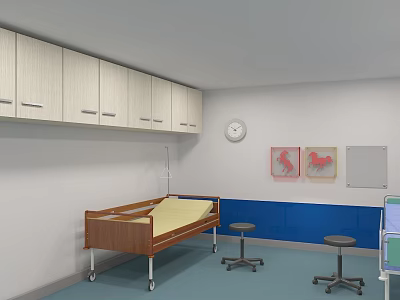 hospital bed 3d model