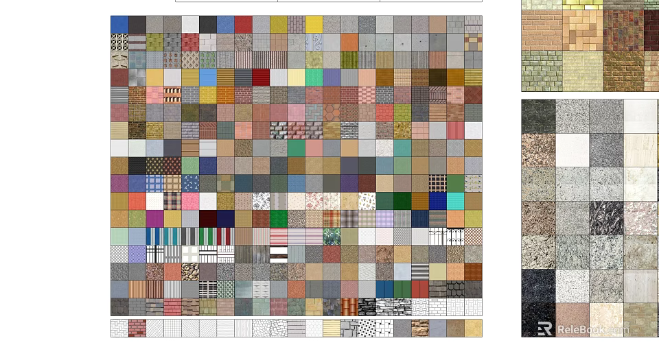 Building Components With Various Textures And Material Samples For Architectural Use 3d model