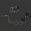 Detailed 3D Model of Heavy Duty Trailer Chassis With Mechanical Components