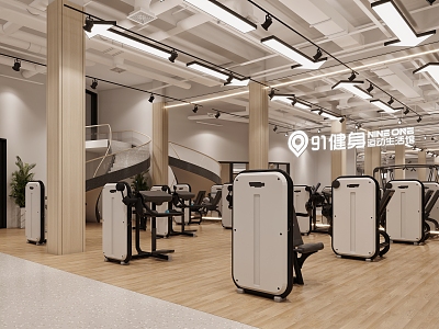 Modern Gym Strength Zone 3d model