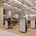 Modern Gym Strength Zone 3d model