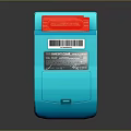 Blue And Red Computer Portable Power Bank With USB Charging Port And Barcode Label