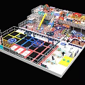 Indoor Playground with Slides Trampolines Climbing Structures and Colorful Design for Kids Fun