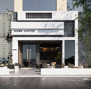 Modern Door Head Coffee Shop Door Head 3d model