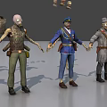 Two Person Action Figures Set With Assorted Clothing And Accessories