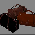 Stylish Leather Handbags In Different Colors With Durable Handles And Metal Buckles